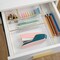 Martha Stewart Kerry Plastic Stackable Office Desk Drawer Organizers with Gold Trim, Set of 6 BE-PB3685-G-6-CLRGLD-MS - alternate 8